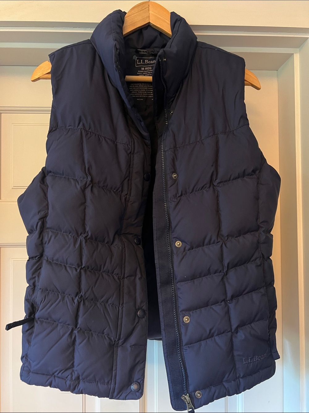 L.L. Bean Navy Quilted Puffer Vest - Sleeveless Insulated Layer
